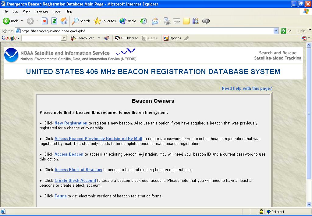 User Segment Beacon Registration