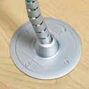 The floor grommet suits any type of floor and can be installed where required.