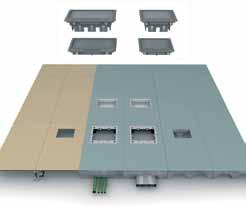 Floor boxes OptiLine 45 Floor boxes Presentation P87148 P91467 A system for power, tele and data links in office flooring The system consists of floor outlet boxes, floor access boxes, screeded floor