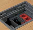Quick installation of boxes without tools Quick-fix fastening Quick installation Fastens in floors >10 mm No tools needed
