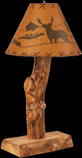 Lamp Rustic Pine 6" x