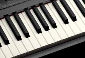 touch. It is characteristic of acoustic pianos that the keys become progressively heavier as the sound becomes lower, and that the keys become progressively lighter as the sound becomes higher.
