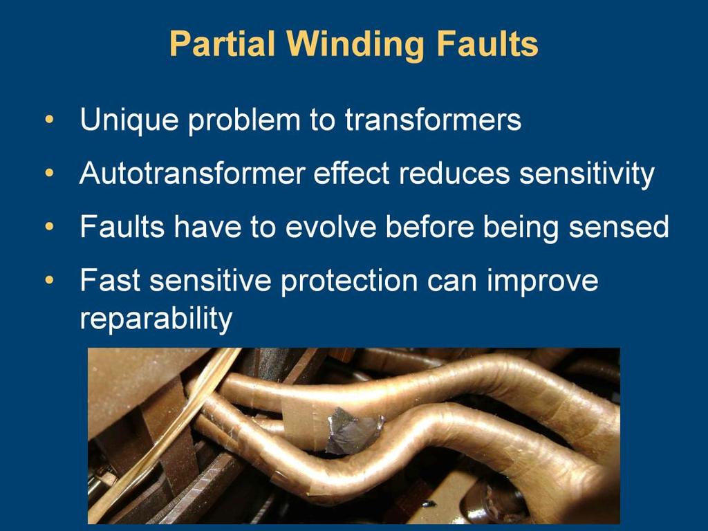 Detecting partial winding faults is a challenge that is unique to power transformers.
