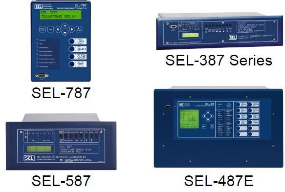 Figure 20 SEL transformer protection series 6.1.1 I/O cards The SEL 787 protection relay is a two-winding transformer protection relay.