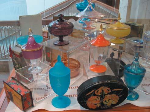 contributed glassmaking tools as well. Al & Carol also contributed art glass and carnival glass for the lobby showcase.