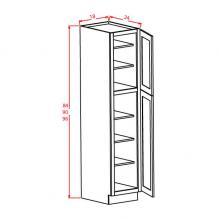 05 Pantry Cabinet Single Door - Tall Cabinets U188424 Wall Pantry - 18"W x 24"D x 84"H - 2 Doors - 1 Fixed Shelf - 5 A $627.
