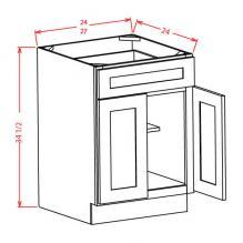 Single Door with Drawer Base - Base Cabinets B12 Base - 12"W x 24"D x 34-1/2"H - 1 Door 1 Drawer 1 Shelf $221.44 B15 Base - 15"W x 24"D x 34-1/2"H - 1 Door 1 Drawer 1 Shelf $244.