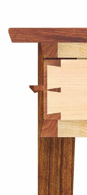 wide 2 Apron spacer, in. thick by /4 in. wide by 29 in. long Leg Center runner, 3/4 in. thick by 5 in. wide Tenon, 5 6 thick by /4 in.