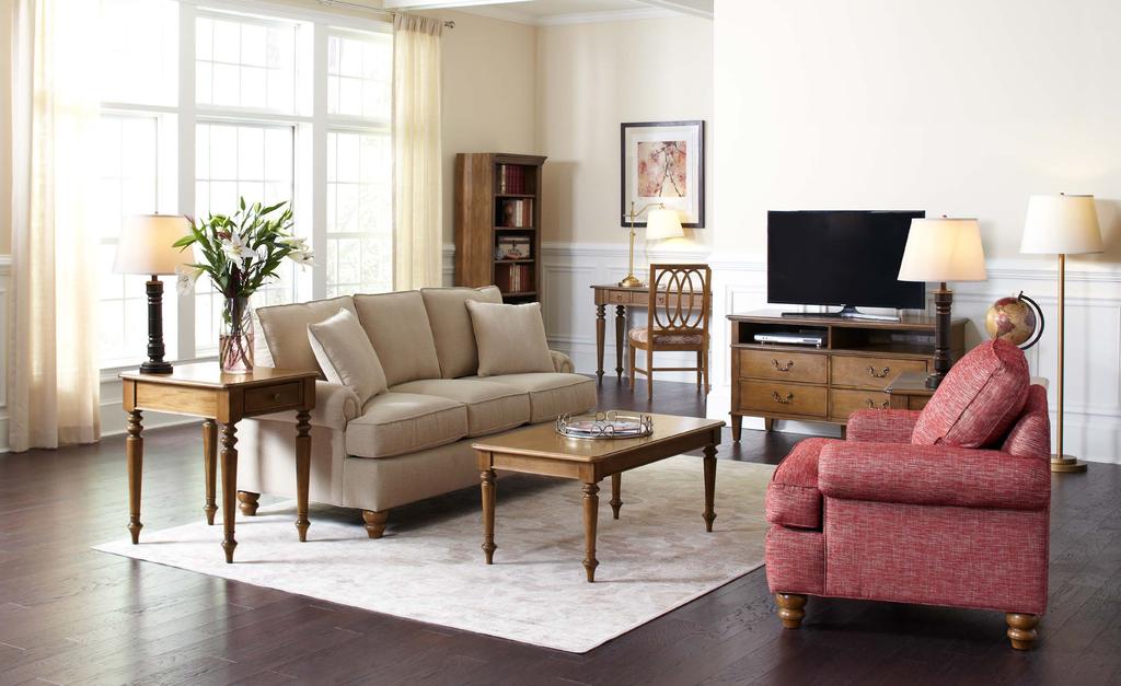 FAMILY ROOM/DEN B Color Scheme: Burgundy Cream (Qty. 1) GT-D70-CH Pull Up Lounge Chair (Qty. 1) GT-D70-MS-AAL Sofa (Qty. 2) 110-840 End Table (Qty.