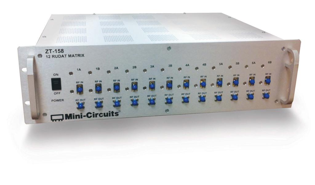 SIGNAL DISTRIBUTION ZT-158 1-6000 MHz Signal Level Control Matrix with 12 Programmable Attenuators Functional Description Mini-Circuits ZT-158 level control matrix allows the user to individually
