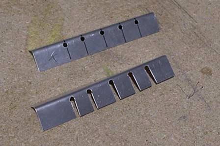 L angle Cut eight pieces of std L 120 mm long.