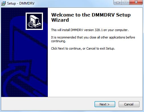 4 Installation On PC computers with.net Framework 4 or higher already installed, the user can simply download and copy the DMMDRV.exe program onto any directory and launch the program:.