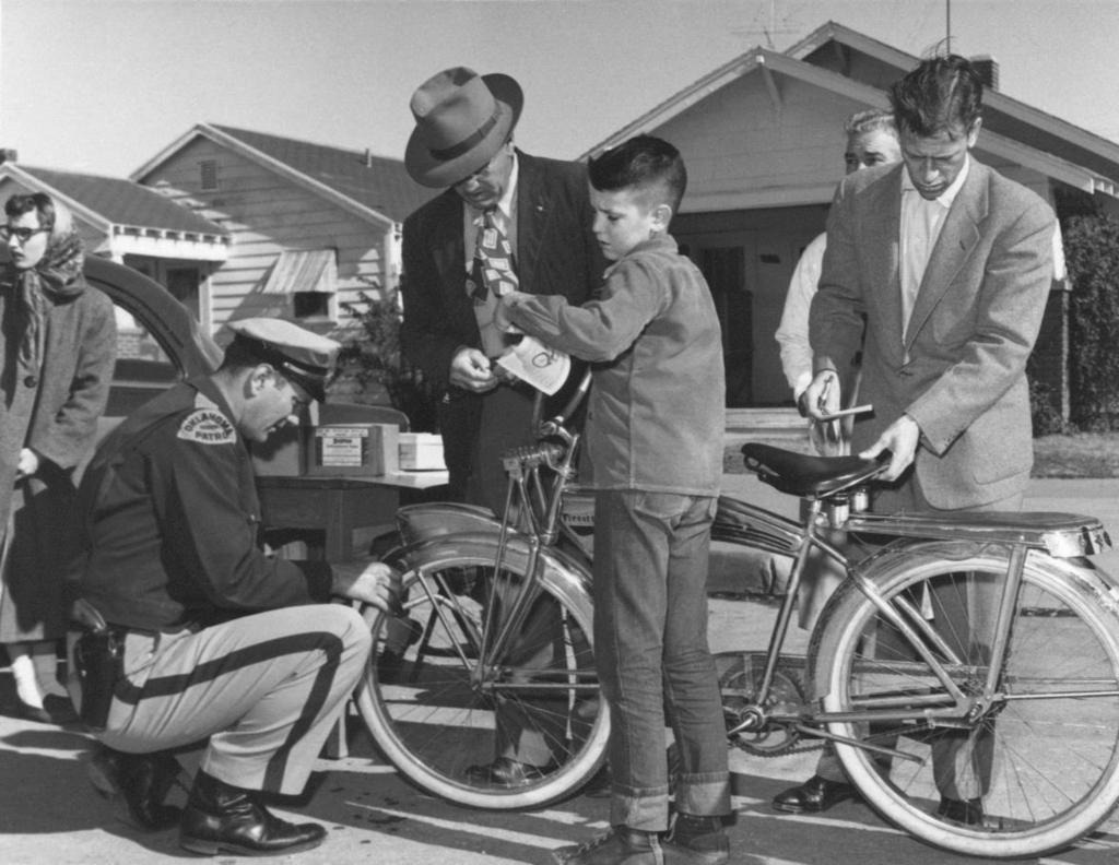 1950 s Bicycle safety days with