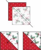 These are for the alternate blocks in the quilt. Half Square Triangle Sashing Posts 1 ½" Finished Half Square Triangle Posts 1.