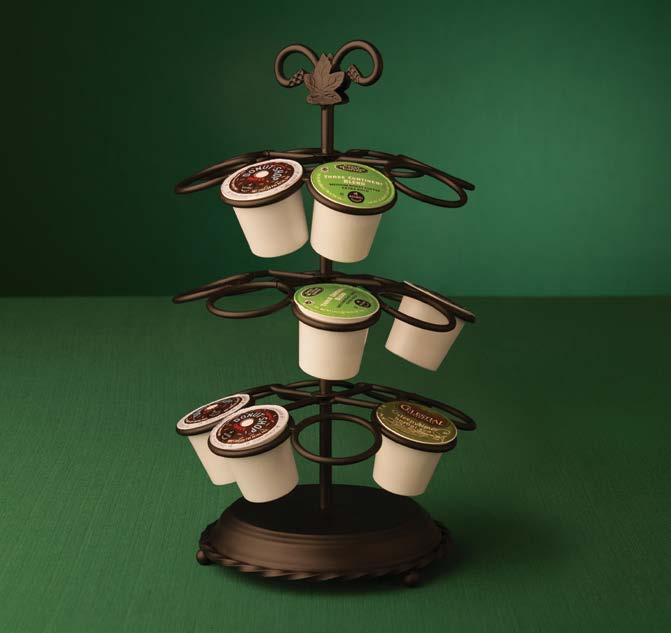 Wrought Iron Beverge Crousel 7½" x 13"h; fits stnr-size single-serve everge cups 71701 39.