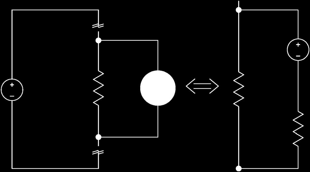 Note that a resistor ( ) is connected in series with the dc voltage source in the ohmmeter.