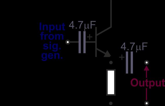 connected to. A suitable layout is given underneath. It omits the two DC-blocking capacitors.