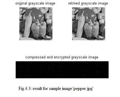 The resulting images of sample image pepper.jpg after applying the algorithm has been shown below in figure 4.3 and the statistics of each bit plane is given in table 4.3. Bit plane Original size Compressed size Compression ratio 0 256*256 2*16991 1.