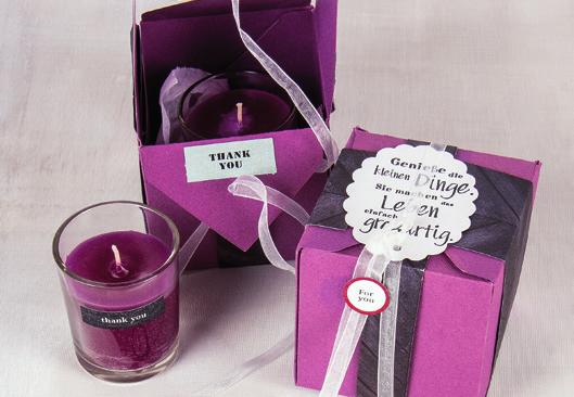 as on the candle. The perfect opportunity full of creativity as a way to say THANK YOU.