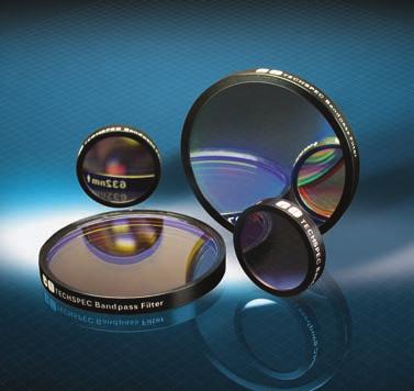 Hard Coated Bandpass Interference Filters From Narrow Bandwidths for Life Science Lenses to Broad Bandwidths for Imaging and Lighting Available in UV, VIS, and IR Center Wavelengths High, OD 4