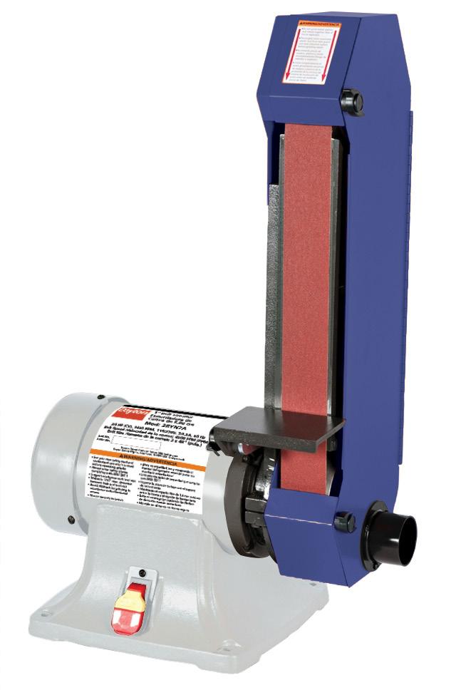 BELT GRINDERS Dayton's belt grinders are ideal power tools for all shops. These versatile machines grind, sand, finish, polish, deburr and contour all types of parts on any type of material.