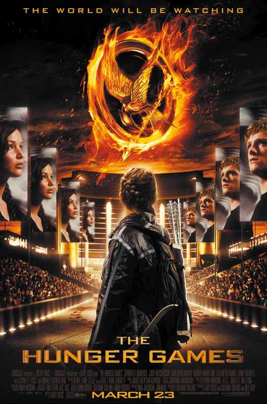 Film poster The novel The Hunger Games is the first in a trilogy of science fiction adventure books by Suzanne Collins.