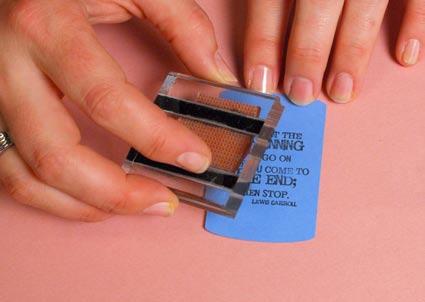 Punch out the small Good Luck tag from the Blue Sheet of Greetings To Go Tags & Cut Outs