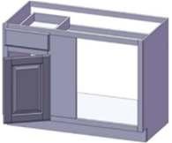 VC42X34-1/2X21 45" VC45X31-1/2 VC45X34-1/2X21 48" VC48X31-1/2 VC48X34-1/2X21 Vanity combination cabinets have no shelf or back panel. Vanity combination cabinets may be modified to include back panel.