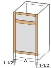 Cabinets with Single ide Opening. Single & ouble ide Opening idths Cabinets with Single ide Opening.