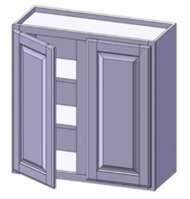 cabinets that are 39 wide or wider, and all 9 high cabinets are hinged at the top with hardware to support the door.