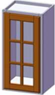 oors Cut For Glass ith Prairie Style Slats On all Cabinets Example: 1830 cut for glass doors.  Not available on doors with 1/8 inside edge profile.
