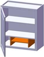 esk Organizer nside all Cabinet (Single oor) ncludes adjustable shelves.