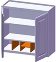 esk Organizer nside all Cabinet (ouble oor) Requires loose mullion, or butt doors on cabinets up to 36