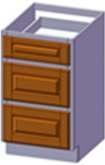 Knife drawer is available in all drawer box and hardware styles except andem.
