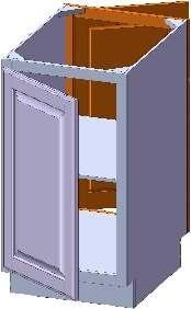 Base Pull Out Shelf Organizer Example: B9F with Pull Out Shelf Organizer. Available in B9F, B12F, B15F, or B18F only.
