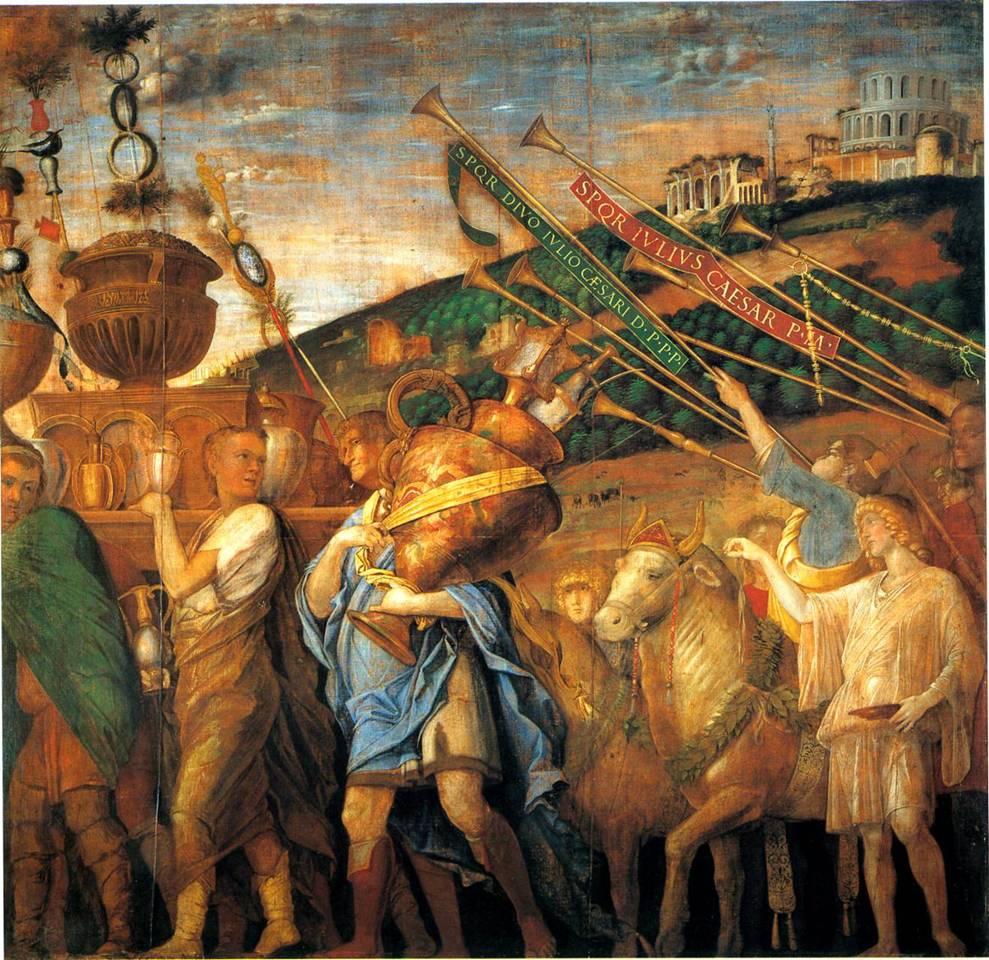 Andrea Mantegna, THE TRIOMPHS OF CAESAR These cups are being carried in a