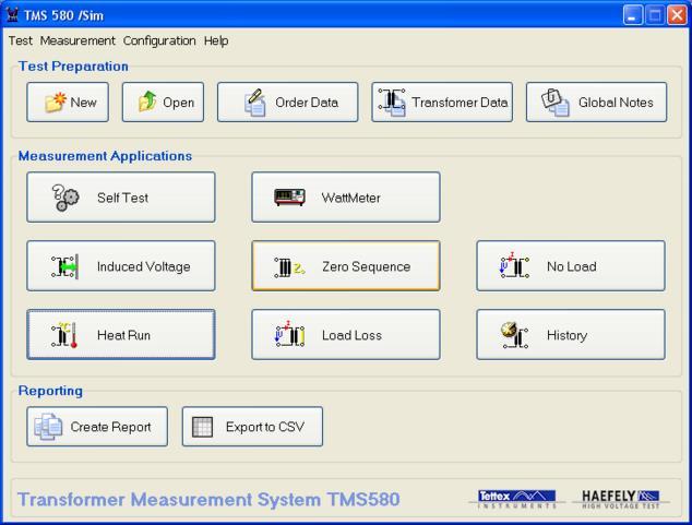SOFTWARE The powerful TMS 580 Windows operation software is a result of our close collaboration with transformer test system users worldwide.
