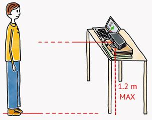(a) How to set up the Kinect on a desk (b) Scanning site Figure 3: The Kinect sensor and scanning area Stand with your legs slightly apart, so that they will not end up stuck together in your scan.