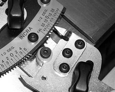 1 1/ Indexing Loosen the large clamping knob. Loosen the front thumbscrew and FIG.