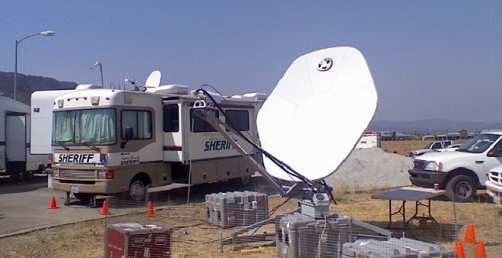 cell, wireless (HPWREN) when possible NASA DARTCOM, NREN: portable satellite ground station Data Retrieval in the Field serve isolated command center higher data rate possible: better fidelity
