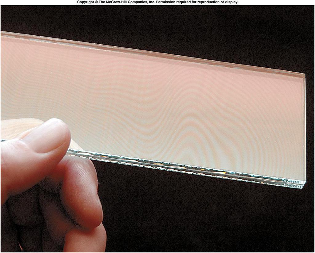 The thin film may also be air between two glass