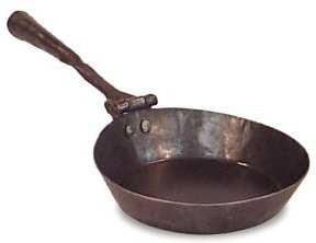 The handle is hollow and folds in over the pan, making the pan both compact and very lightweight.