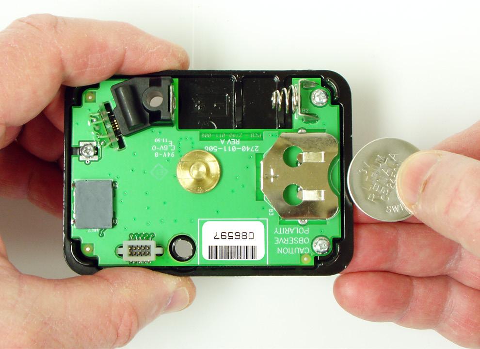 Always insert the coin cell battery first then the camera-type battery. Ten seconds after the batteries are installed, the lock does a battery check.