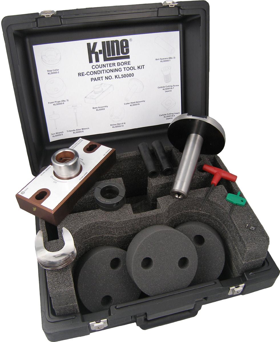 KL50000 Counter Bore Re-Condtioning Tool Kit OPERATING INSTRUCTIONS U.S. Patent No. 8.308.401 CA Patent No.