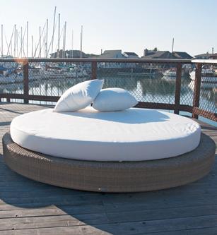 Bali Bali Double Platform Bed, Round Platform Bed, Tuxedo Lounge Furniture, Ipanema Chaise Lounges, Serious Umbrella Bali Outdoor Wicker Welded