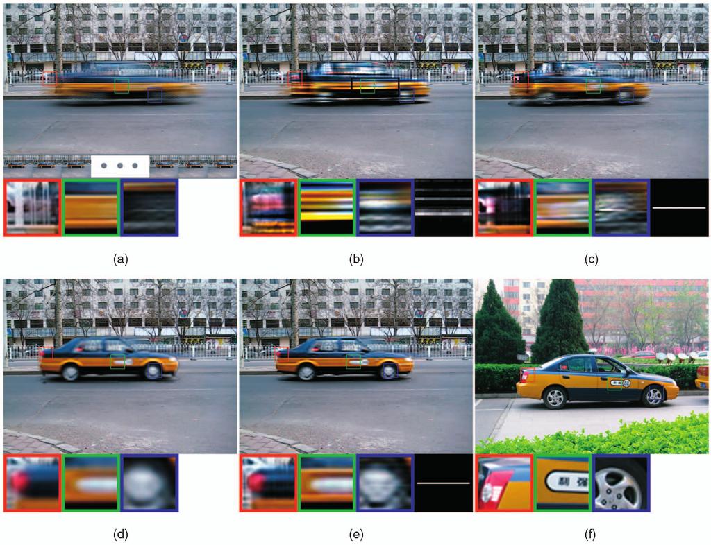 TAI ET AL.: CORRECTION OF SPATIALLY VARYING IMAGE AND VIDEO MOTION BLUR USING A HYBRID CAMERA 1021 Fig. 13. Image deblurring with translational motion.