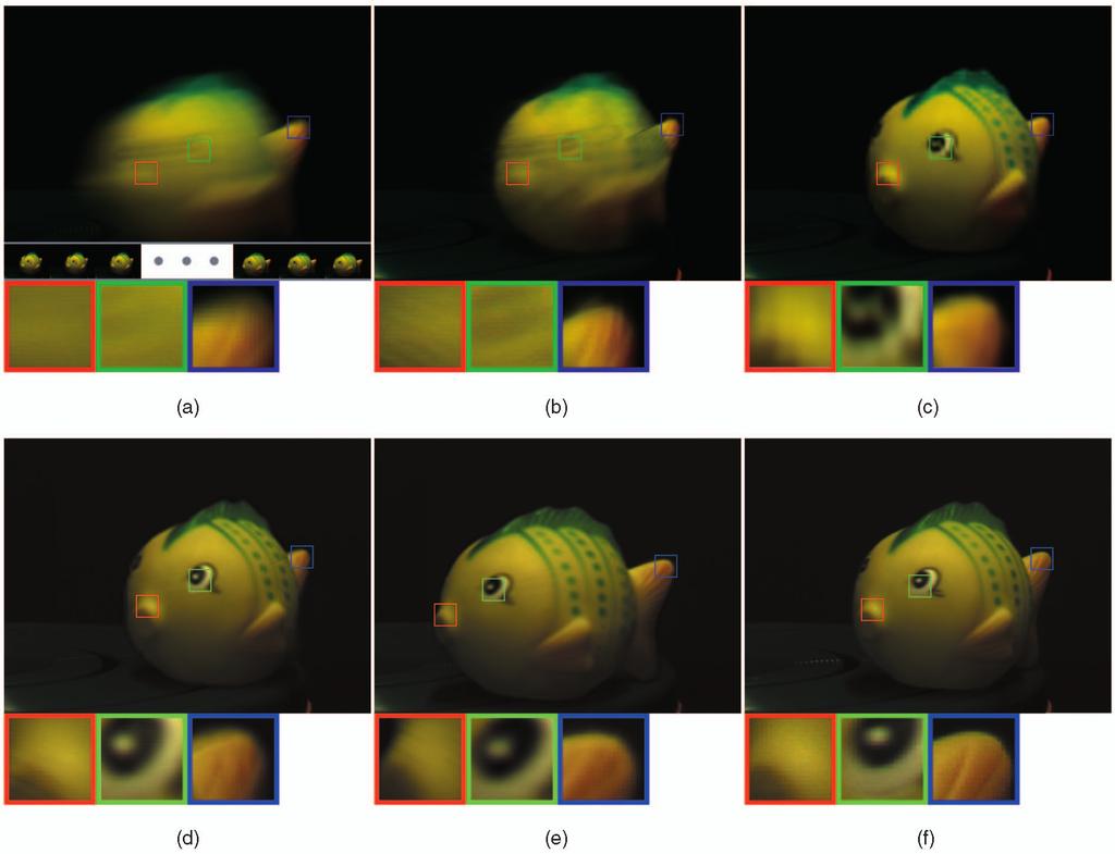 1022 IEEE TRANSACTIONS ON PATTERN ANALYSIS AND MACHINE INTELLIGENCE, VOL. 32, NO. 6, JUNE 2010 Fig. 14. Image deblurring with spatially varying kernels.