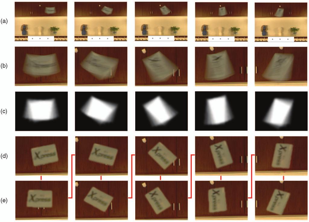 1026 IEEE TRANSACTIONS ON PATTERN ANALYSIS AND MACHINE INTELLIGENCE, VOL. 32, NO. 6, JUNE 2010 Fig. 18. Video deblurring with a static background and a moving object.