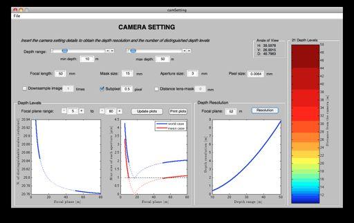 3.4 Calibration of the Camera Parameters Figure 3.9: Screen-shot of the calibration toolbox.