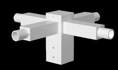 Vertical fixture tenons Mounting configurations for one to four fixtures Center tenon option available HT Horizontal Pole Top Tenon Example: